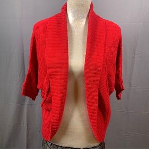 Copper Key Red Shrug Sweater (M)